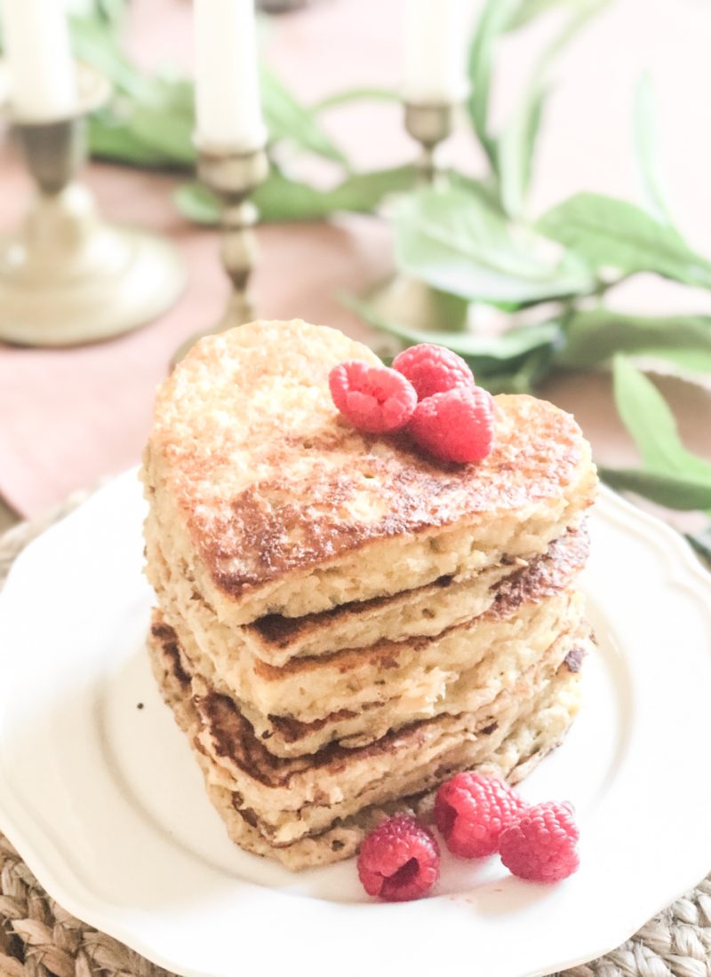 The Best Heart Shaped Oatmeal Pancakes for Valentine’s Day