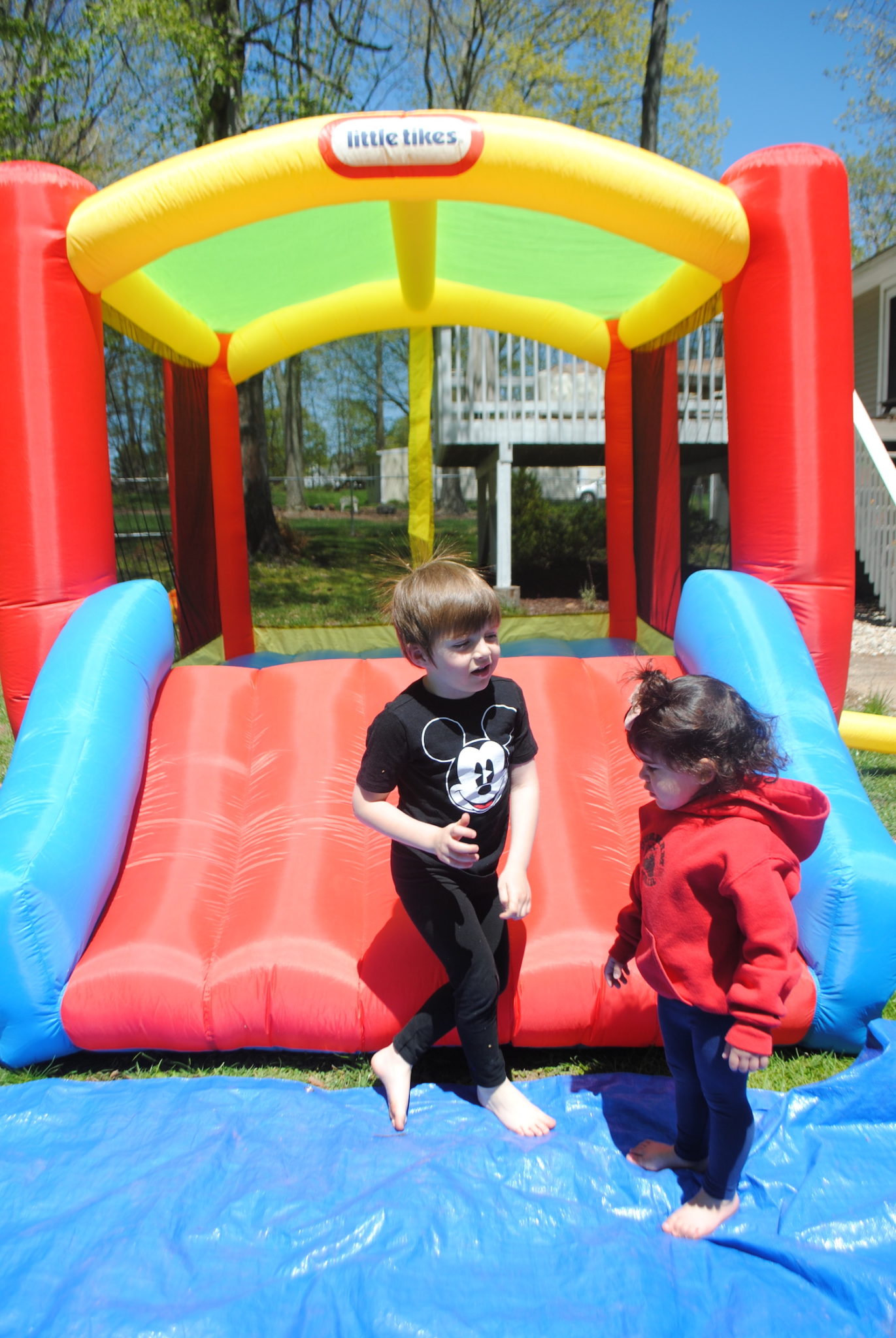 little tikes shady jump and slide