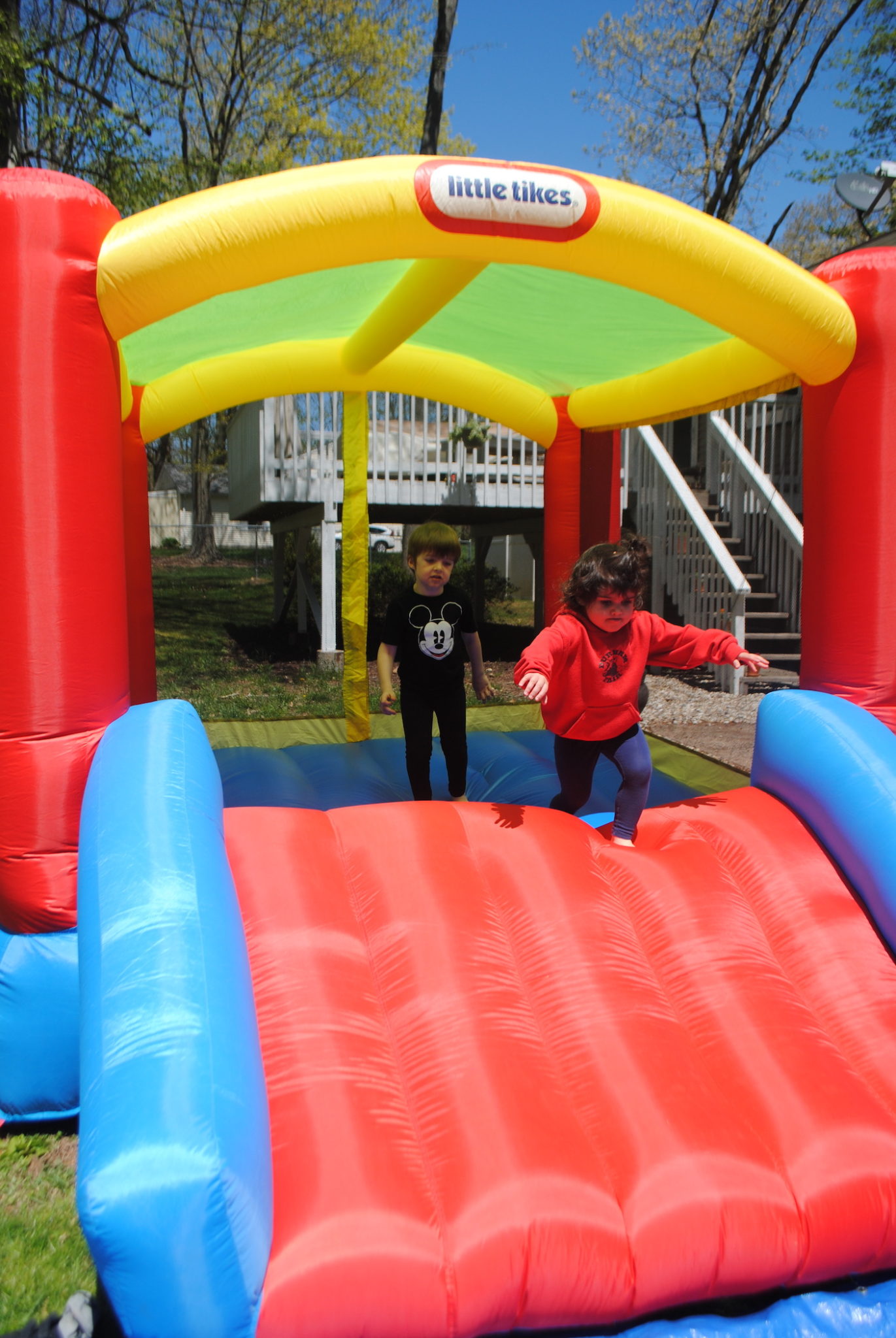 little tikes shady jump and slide