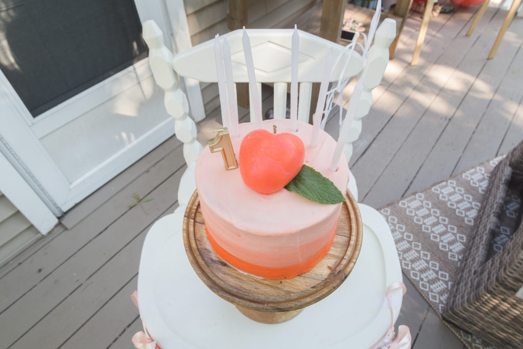 Sweet Peach Birthday Cake